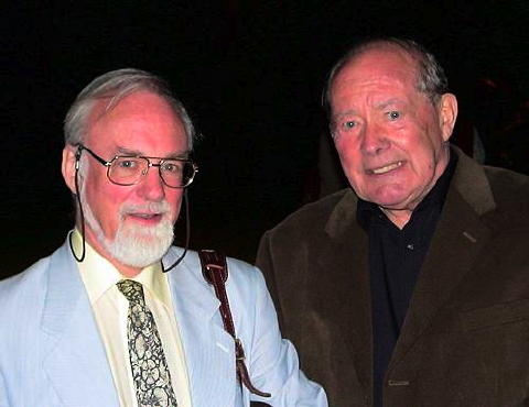 Alun Hoddinott with friend and colleague John McCabe at the 2004 Presteigne Festival of Music and the Arts. Photo © Keith Bramich