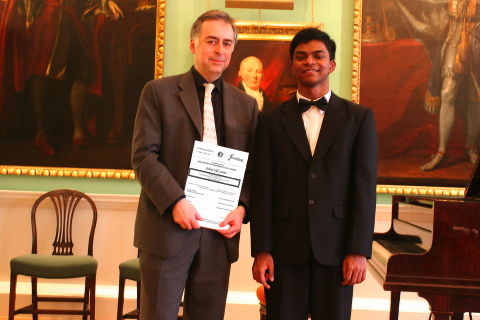 Julian Clef with Malcolm Miller at the Foundling Museum. Photo © 2008 Ronald Stein