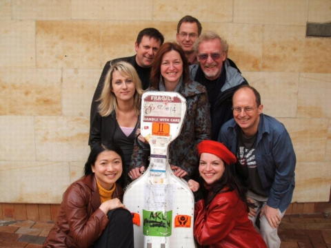 Amici Ensemble - from left to right: Haihong Liu, Kristina Zelinska, Euan Murdock, Rowan Prior, Lyndsay Mountfort, Vyvyan Yendoll, Donald Armstrong and Christina Vaszilcsin