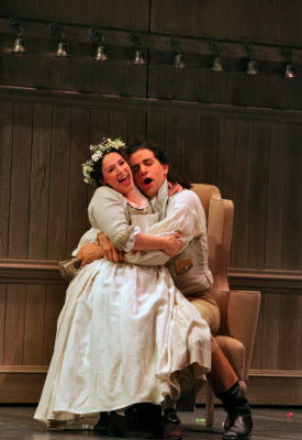 Elizabeth Watts as Susanna and Luca Pisaroni as Figaro in Mozart's 'The Marriage of Figaro' at Santa Fe Opera. Photo © 2008 Ken Howard 