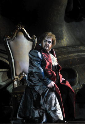 Alberto Mastromarino as Scarpio in Act II of 'Tosca' at the Verona Arena. Photo © 2008 Maurizio Brenzoni