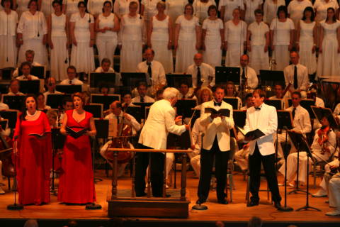The Boston Symphony Orchestra closes the 2008 Tanglewood season with Beethoven's Ninth. Photo © 2008 Hilary Scott