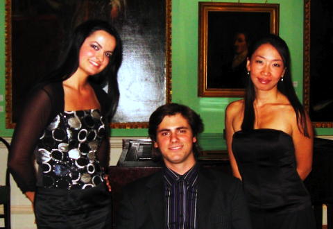 The Greenwich Trio at London's Foundling Museum - from left to right: Lana Trotovsek, violin, Stjepan Hauser, cello, and Yoko Misumi, piano