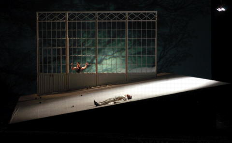 A disastrous lack of communication mixed with a moral deficiency - András Káldi Kiss' Onegin fails to make touch with Eva Bátori (Tatyana). Photo © 2008 Vera Éder 