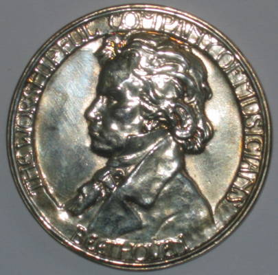 The Worshipful Company of Musicians' Beethoven medal. Photo © 2008 Harry Atterbury