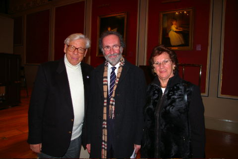 From left to right: Ralph Kohn, conductor Iain Ledingham, and Mrs Kohn 