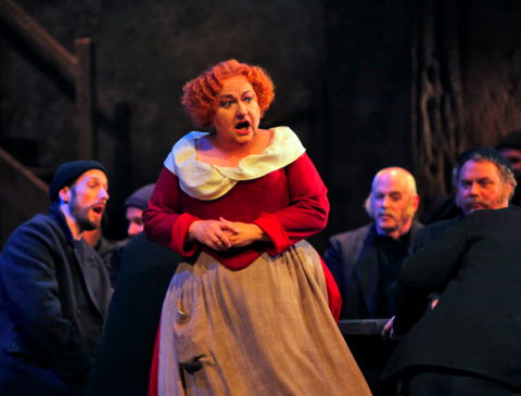 Judith Christin as the publican Auntie in 'Peter Grimes'. Photo © 2009 Ken Howard