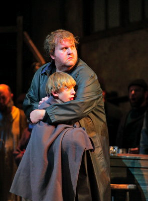 Anthony Dean Griffey as Grimes with Spike Sommers as apprentice John. Photo © 2009 Ken Howard