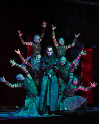 Tom Corbeil as the Infernal God in Santa Fe Opera's 'Alceste'. Photo © 2009 Ken Howard