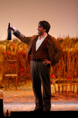 Giuseppe Filianoti as Nemorino in L A Opera's 'The Elixir of Love'. Photo © 2009 Robert Millard