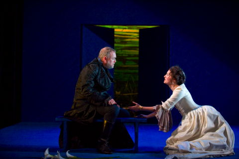 Andrew Slater as Lotario and Paula Sides as his daughter Emilia. Photo © 2009 Richard Hubert Smith