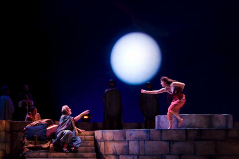 Molly Fillmore as Salome and Chris Merritt as Herod in the Arizona Opera production of 'Salome'. Photo © 2009 Tim Fuller