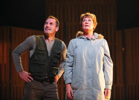 Andrew Rees as Lemminkäinen with Yvonne Howard as Lemminkäinen's mother in the Opera North production of 'Swanhunter' by Jonathan Dove and Alasdair Middleton. Photo © 2009 Tristram Kenton