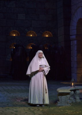 Patricia Racette as Angelica in New York Metropolitan Opera's production of 'Suor Angelica'. Photo © 2009 Ken Howard