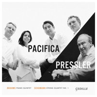 Pacifica/Pressler - Brahms: Piano Quintet; Schumann: String Quartet No 1. &copy; 2017 Cedille Records (CDR 90000 170)