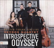 Introspective Odyssey - Skyros Quartet - Britten, Turina, Sibelius. &copy; 2015 Navona Records LLC (NV6005)