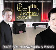 Duos for Harmonium and Piano. &copy; 2009 Scott Brothers Duo (SBDRCD003)